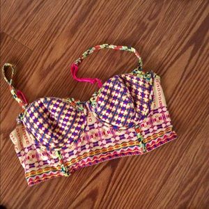 🔸Adorable colorful bralette top (NWOT) Pinkerton